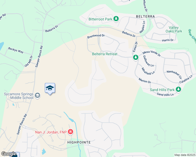 map of restaurants, bars, coffee shops, grocery stores, and more near 157 Medina Hills Court in Austin