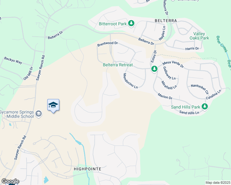 map of restaurants, bars, coffee shops, grocery stores, and more near 219 Medina Hills Court in Austin