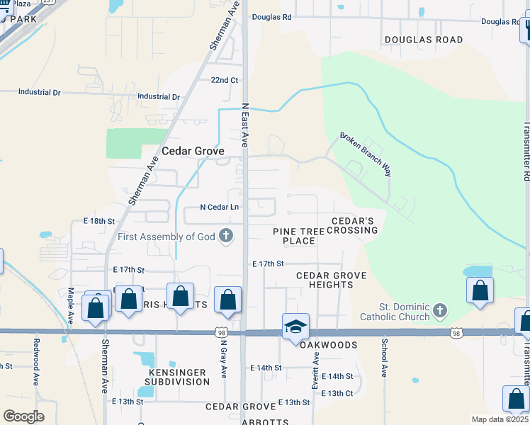 map of restaurants, bars, coffee shops, grocery stores, and more near 2803 Krystal Leigh Court in Panama City