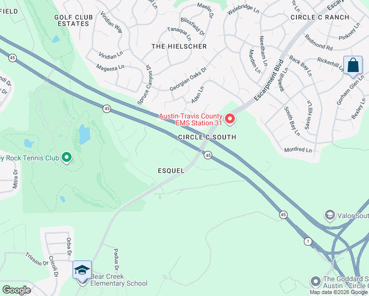 map of restaurants, bars, coffee shops, grocery stores, and more near 6512 Antigo Lane in Austin
