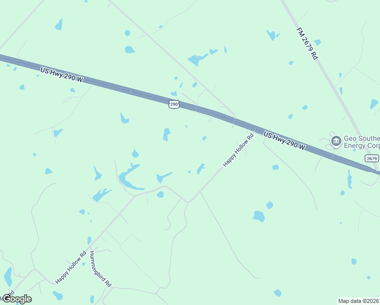 map of restaurants, bars, coffee shops, grocery stores, and more near 356 Happy Hollow Road in Brenham