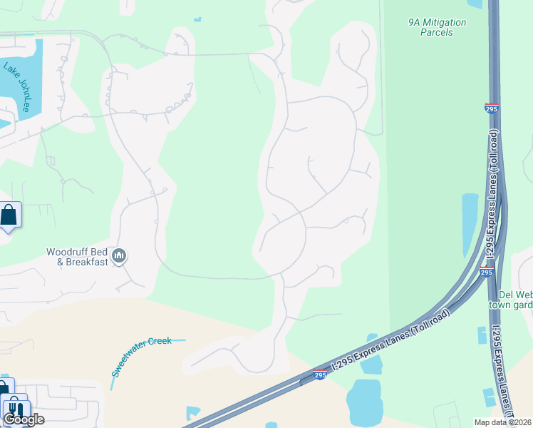 map of restaurants, bars, coffee shops, grocery stores, and more near 8128 Suffield Court in Jacksonville