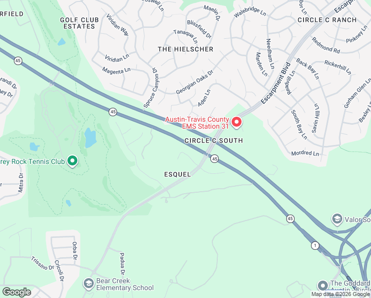 map of restaurants, bars, coffee shops, grocery stores, and more near 6512 Antigo Lane in Austin