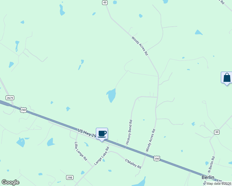 map of restaurants, bars, coffee shops, grocery stores, and more near 575 Hickory Bend Road in Brenham