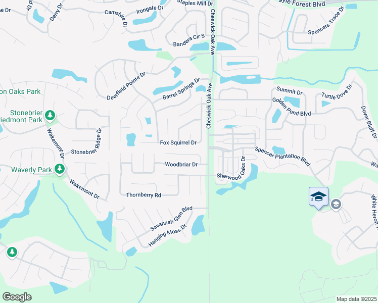 map of restaurants, bars, coffee shops, grocery stores, and more near 3636 Morning Meadow Lane in Orange Park