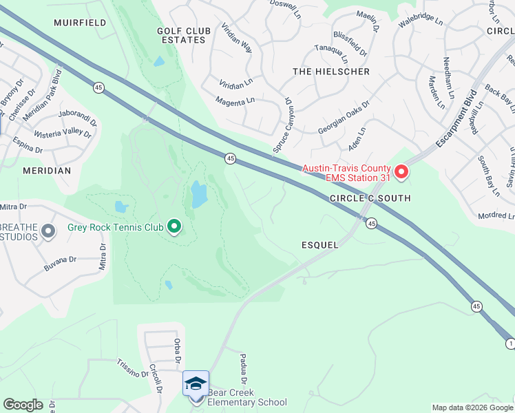 map of restaurants, bars, coffee shops, grocery stores, and more near 11817 Quintana Cove in Austin