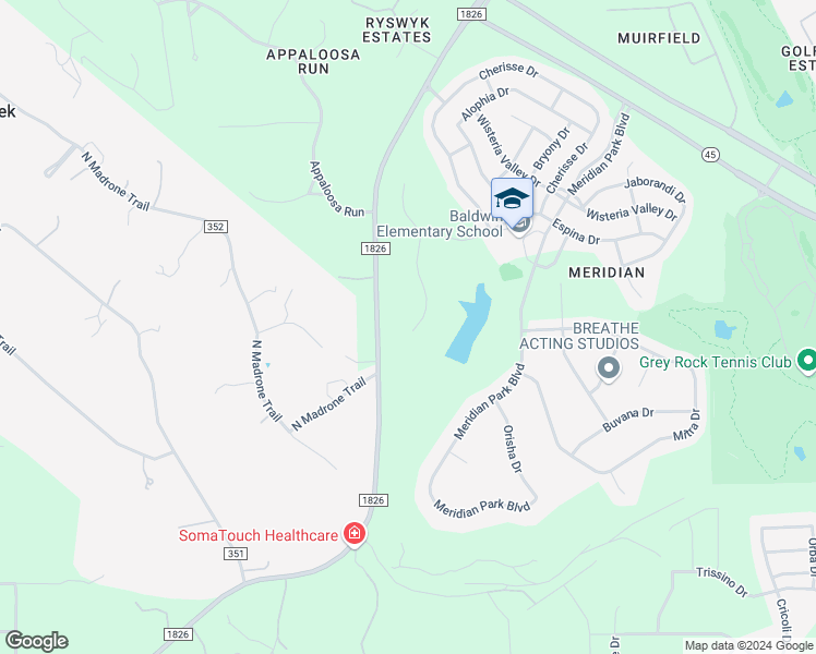 map of restaurants, bars, coffee shops, grocery stores, and more near 12416 Pratolina Drive in Austin