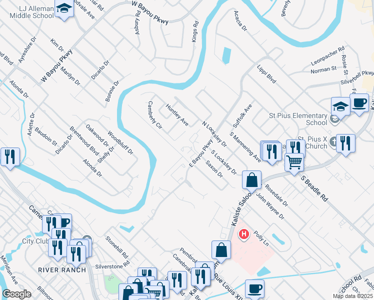 map of restaurants, bars, coffee shops, grocery stores, and more near 21-85 Eureka Plantation Road in Lafayette