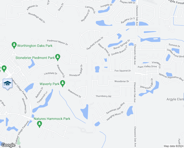 map of restaurants, bars, coffee shops, grocery stores, and more near 629 Thornberry Road in Orange Park