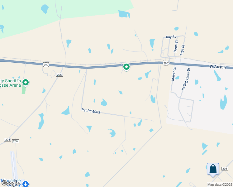 map of restaurants, bars, coffee shops, grocery stores, and more near 2293 U.S. 290 in Giddings