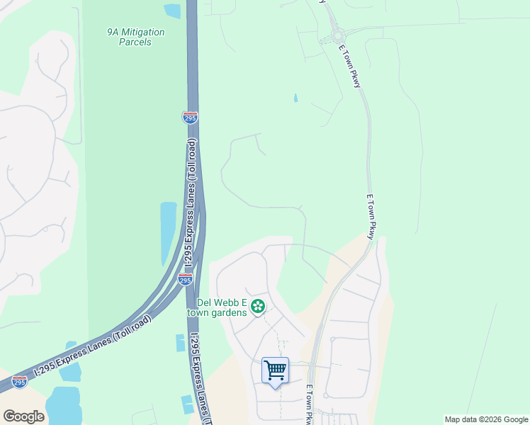 map of restaurants, bars, coffee shops, grocery stores, and more near Florida 9B in Jacksonville