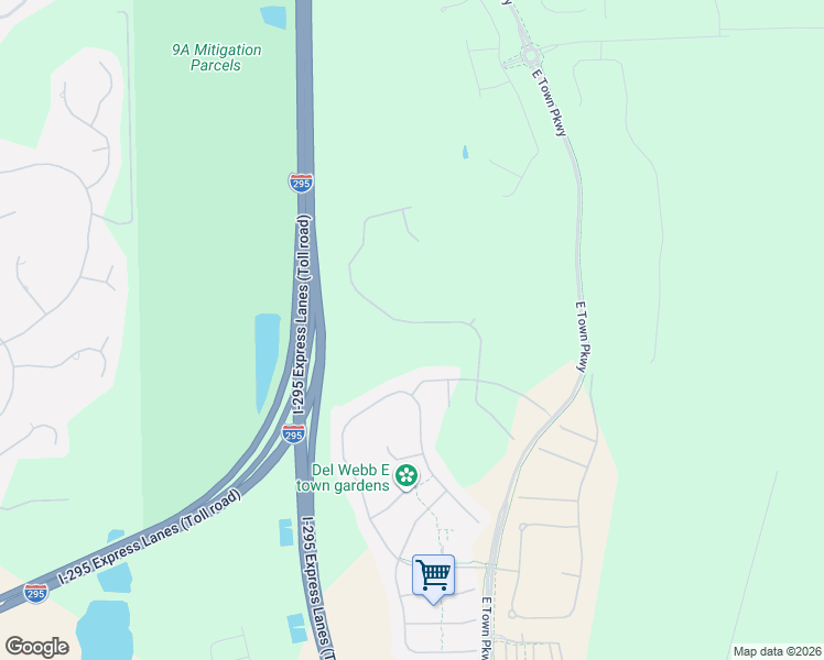 map of restaurants, bars, coffee shops, grocery stores, and more near Florida 9B in Jacksonville