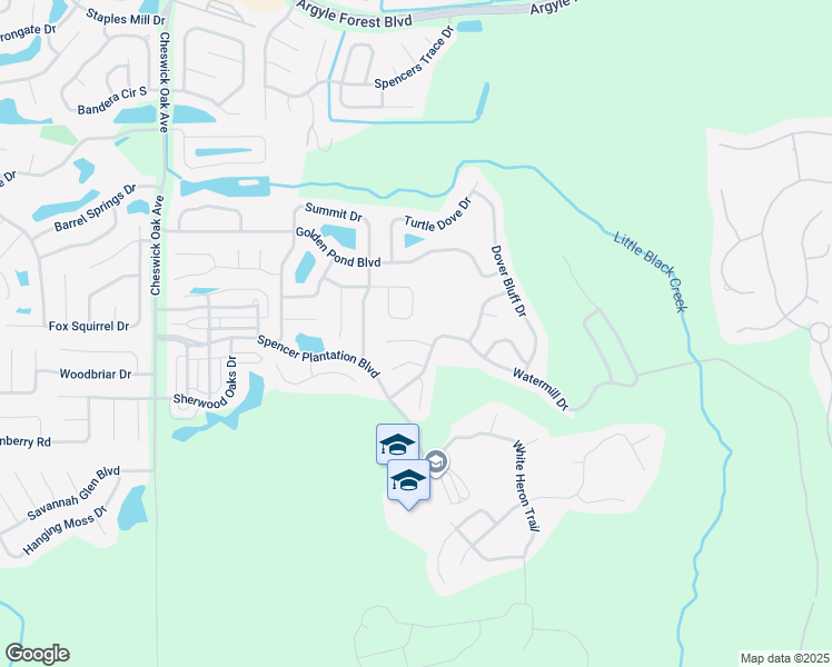 map of restaurants, bars, coffee shops, grocery stores, and more near 3008 Towermill Lane in Orange Park