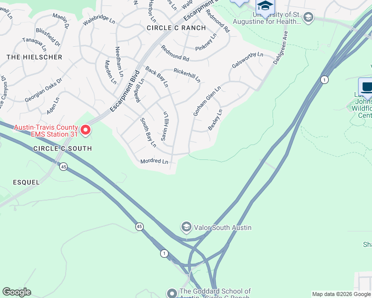 map of restaurants, bars, coffee shops, grocery stores, and more near 5935 Gorham Glen Lane in Austin