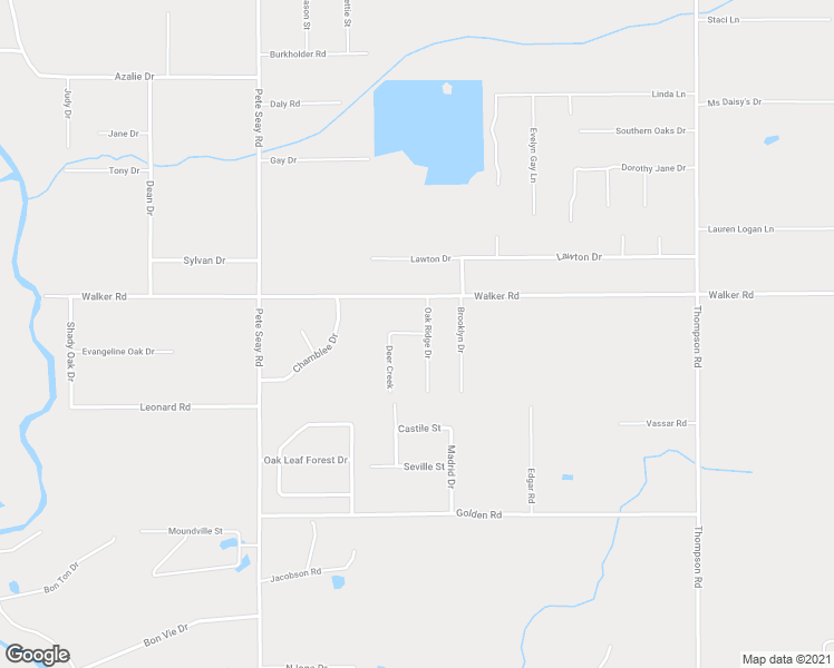 map of restaurants, bars, coffee shops, grocery stores, and more near 1710 Deer Creek in Sulphur