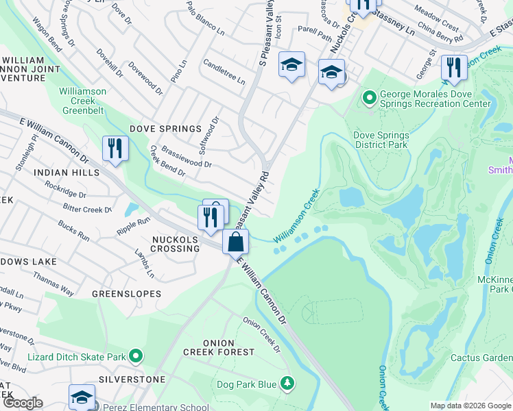 map of restaurants, bars, coffee shops, grocery stores, and more near in Austin