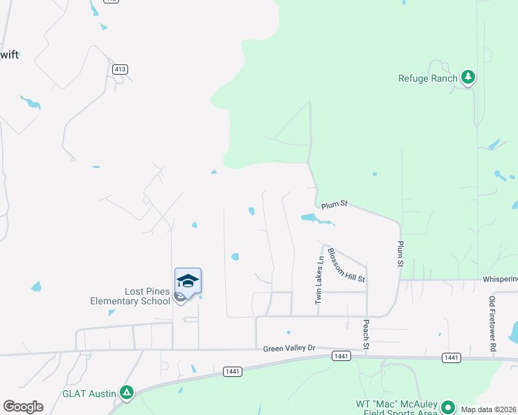 map of restaurants, bars, coffee shops, grocery stores, and more near 182 Cedar Shade Lane in Bastrop