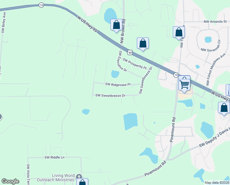 map of restaurants, bars, coffee shops, grocery stores, and more near 330 SW Ridgeview Pl in Lake City