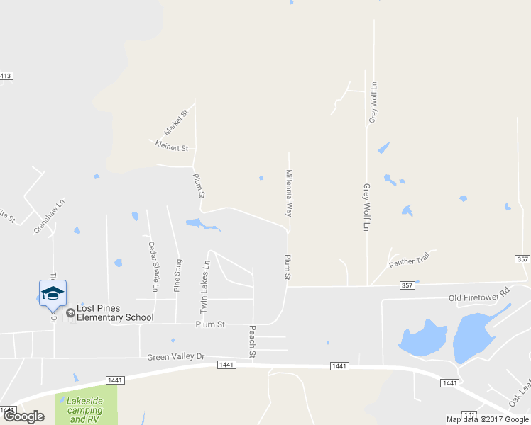 map of restaurants, bars, coffee shops, grocery stores, and more near 305 Plum Street in Bastrop