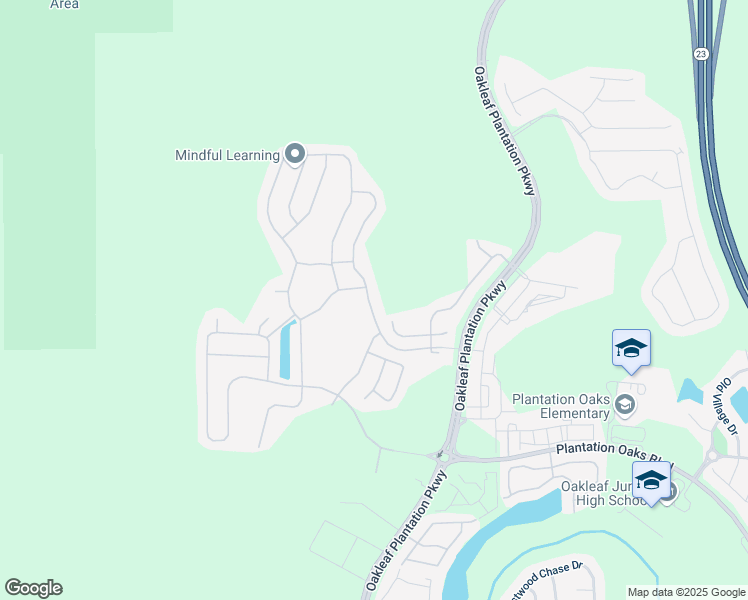 map of restaurants, bars, coffee shops, grocery stores, and more near 530 Drysdale Drive in Orange Park