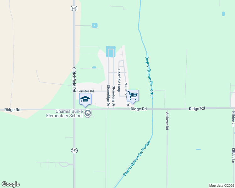 map of restaurants, bars, coffee shops, grocery stores, and more near 119 Stoneburg Drive in Duson