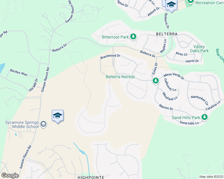 map of restaurants, bars, coffee shops, grocery stores, and more near 12566 Mesa Verde Drive in Austin