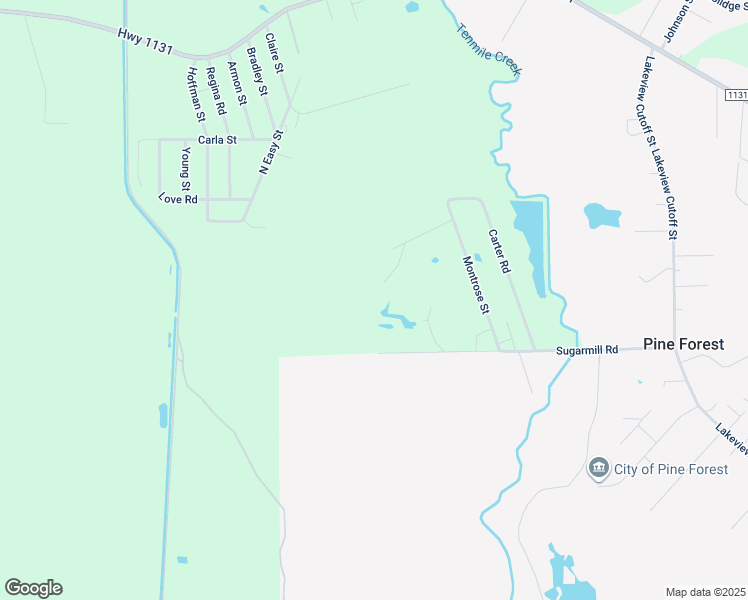 map of restaurants, bars, coffee shops, grocery stores, and more near 4020 Carter Road in Vidor