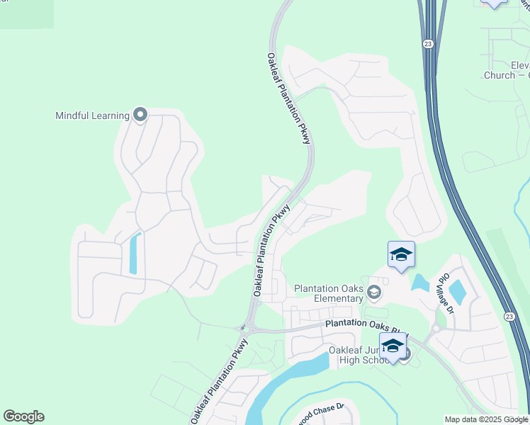 map of restaurants, bars, coffee shops, grocery stores, and more near 369 Hepburn Road in Orange Park