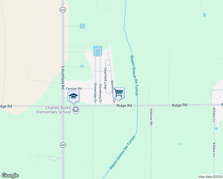 map of restaurants, bars, coffee shops, grocery stores, and more near 203 Morningside Drive in Duson
