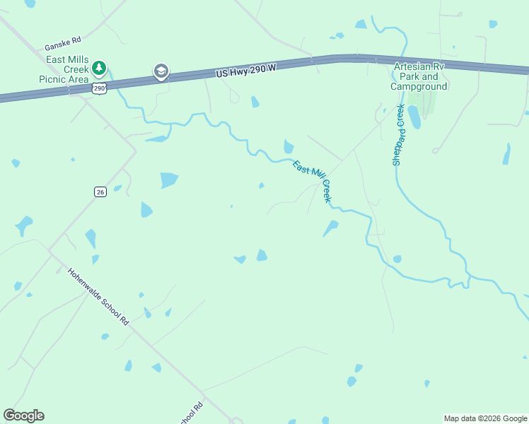 map of restaurants, bars, coffee shops, grocery stores, and more near 600 Artesian Park Lane in Brenham