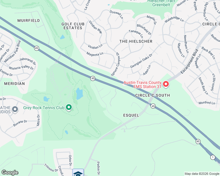 map of restaurants, bars, coffee shops, grocery stores, and more near 11805 Rosario Cove in Austin