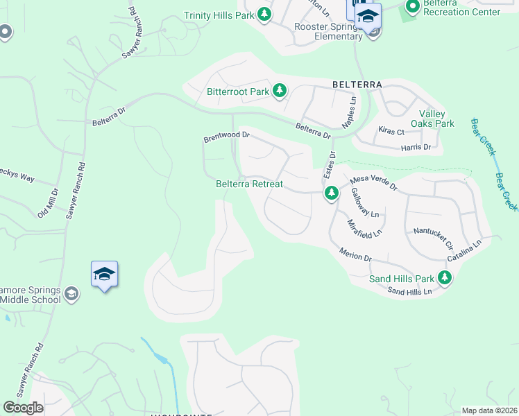 map of restaurants, bars, coffee shops, grocery stores, and more near 445 Mendocino Lane in Austin