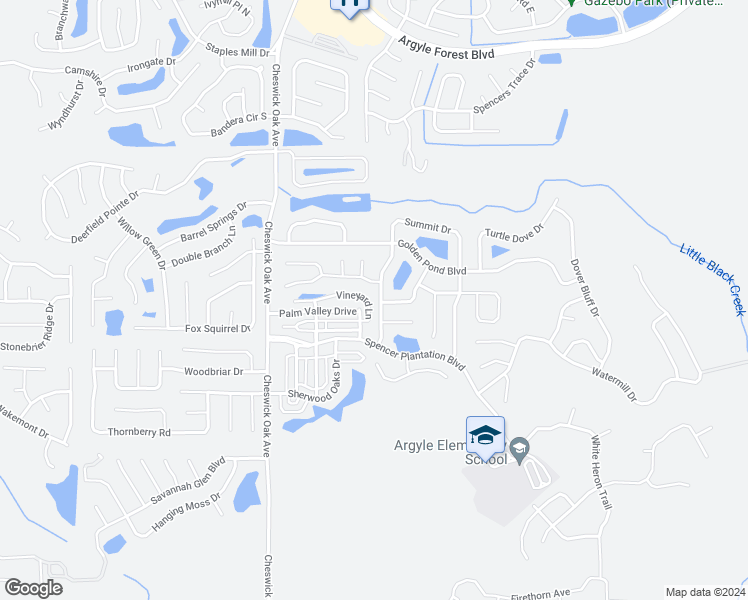 map of restaurants, bars, coffee shops, grocery stores, and more near 550 Summit Drive in Orange Park