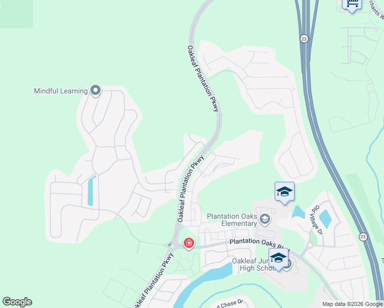 map of restaurants, bars, coffee shops, grocery stores, and more near 369 Hepburn Road in Orange Park