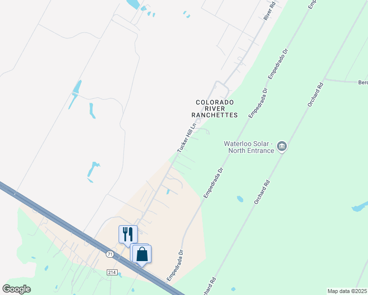 map of restaurants, bars, coffee shops, grocery stores, and more near 4707 Tucker Hill Lane in Cedar Creek