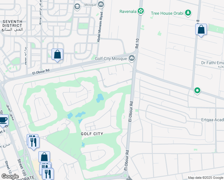 map of restaurants, bars, coffee shops, grocery stores, and more near in Al Salam First
