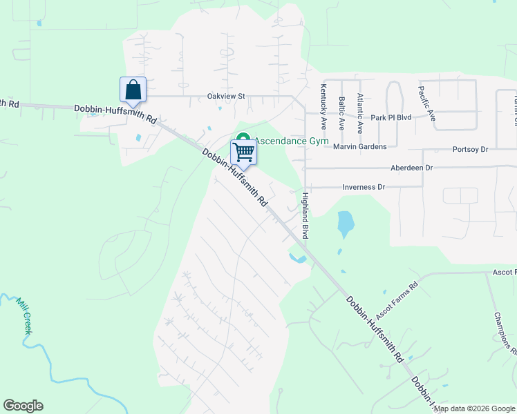 map of restaurants, bars, coffee shops, grocery stores, and more near 29811 Dobbin Hufsmith Road in Magnolia