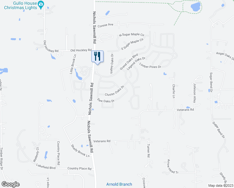 map of restaurants, bars, coffee shops, grocery stores, and more near 18831 Cluster Oaks Drive in Magnolia