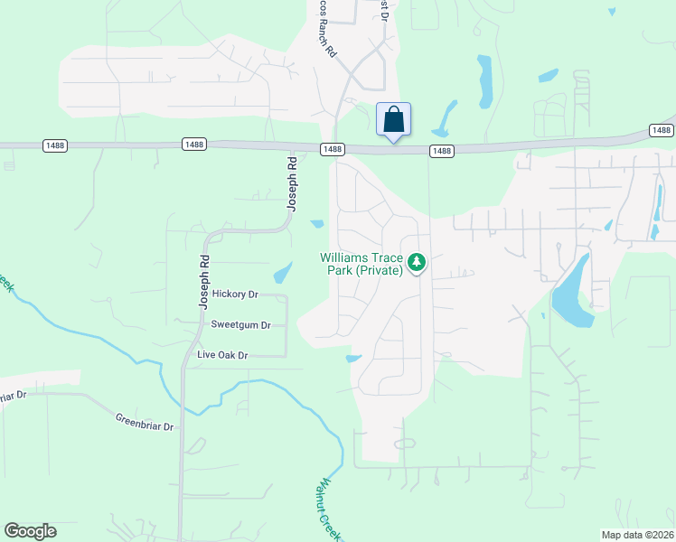 map of restaurants, bars, coffee shops, grocery stores, and more near Bosch Drive in Montgomery County