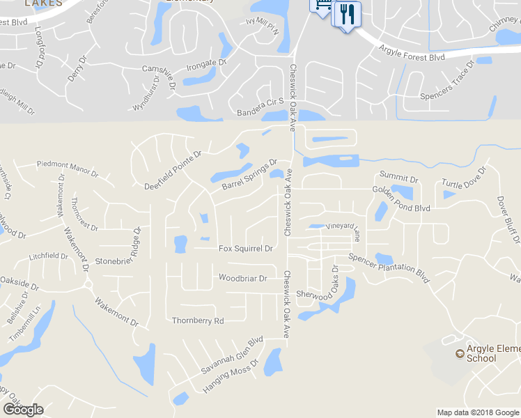 map of restaurants, bars, coffee shops, grocery stores, and more near 3427 Bristol Bridge Road in Orange Park