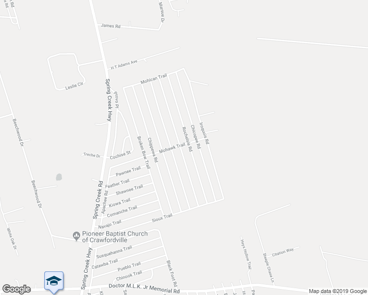map of restaurants, bars, coffee shops, grocery stores, and more near 103 Neeley Road in Crawfordville