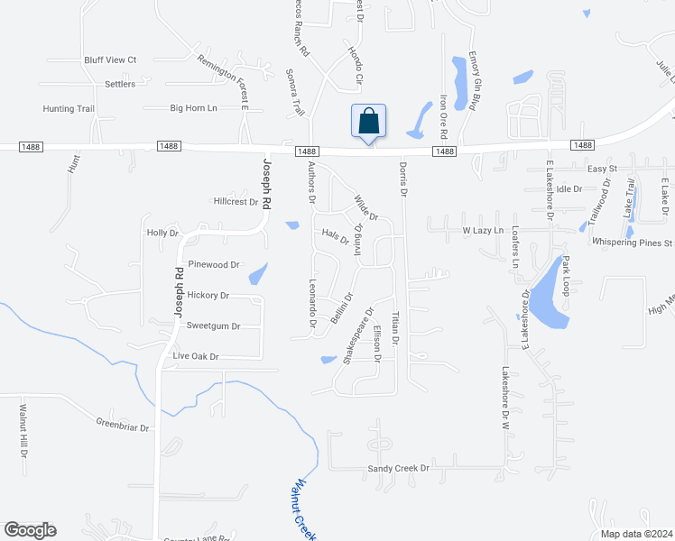 map of restaurants, bars, coffee shops, grocery stores, and more near 25229 Dickens Drive in Magnolia