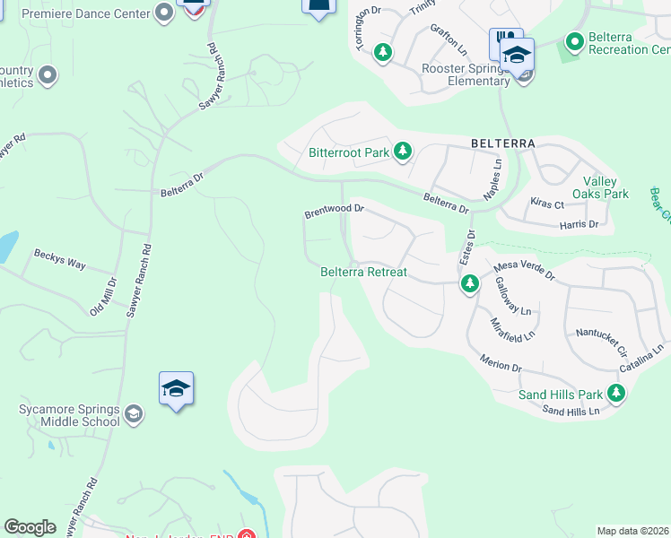 map of restaurants, bars, coffee shops, grocery stores, and more near 659 Brentwood Drive in Austin