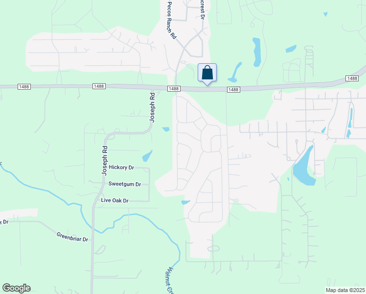 map of restaurants, bars, coffee shops, grocery stores, and more near 25194 Dickens Drive in Magnolia