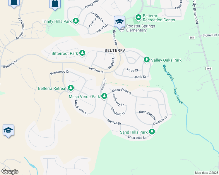 map of restaurants, bars, coffee shops, grocery stores, and more near 136 Galloway Lane in Austin