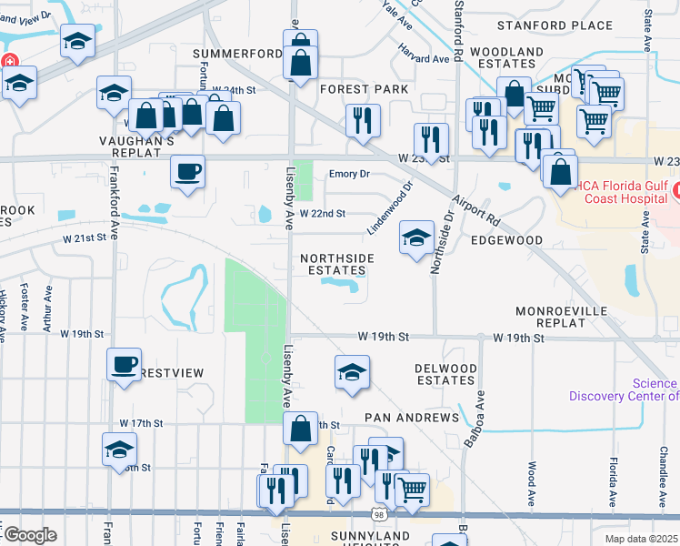 map of restaurants, bars, coffee shops, grocery stores, and more near 2005 Natalie Court in Panama City