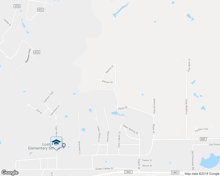 map of restaurants, bars, coffee shops, grocery stores, and more near 106 Ponderosa Street in Bastrop