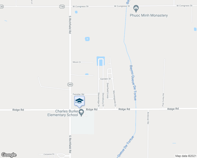 map of restaurants, bars, coffee shops, grocery stores, and more near Stoneridge Drive in Duson