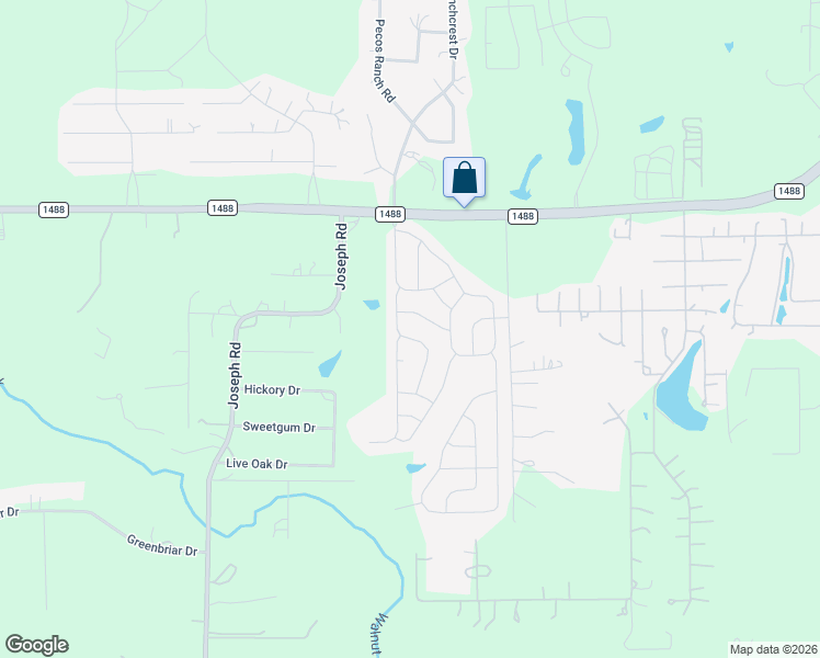 map of restaurants, bars, coffee shops, grocery stores, and more near 26136 Hals Drive in Magnolia