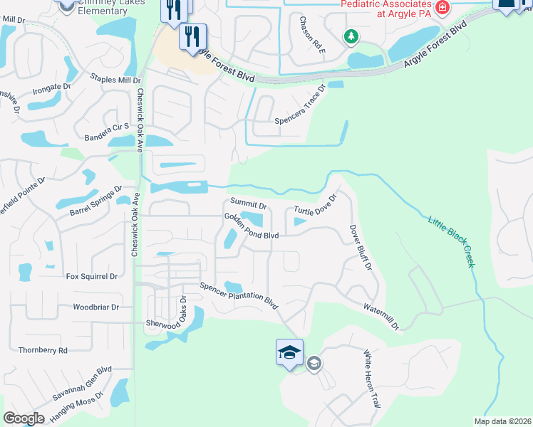 map of restaurants, bars, coffee shops, grocery stores, and more near 444 Summit Drive in Orange Park